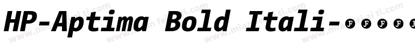 HP-Aptima Bold Itali字体转换